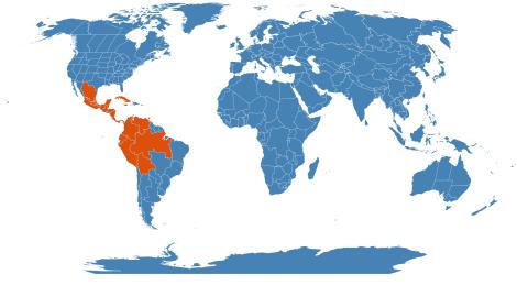 Distribution map for Arthrostemma ciliatum