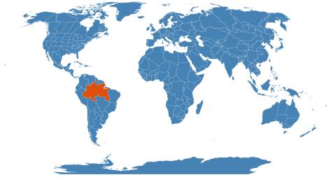 Distribution map for Capsicum chinense