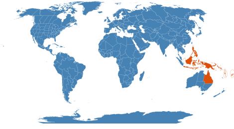 Distribution map for Codiaeum variegatum