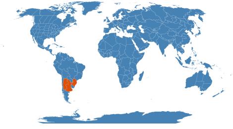 Distribution map for Regnellidium diphyllum