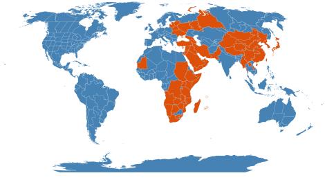 Distribution map for Equisetum ramosissimum